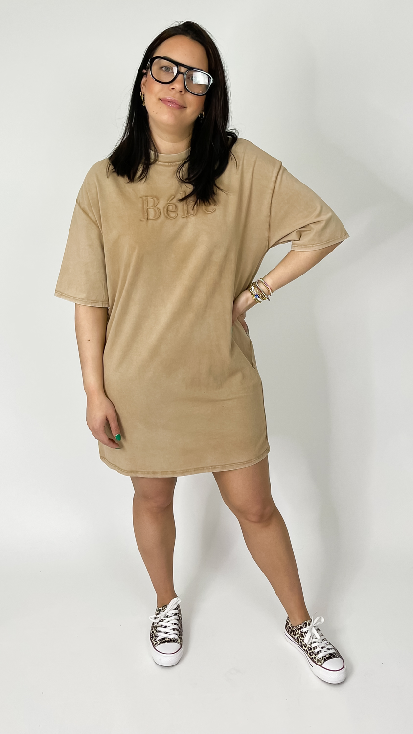 Superweiches Oversized T-Shirt Kleid, Miina Fashion Onlineshop